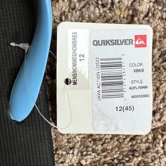 NWT Quicksilver mens Flip Flops. Size 12 - Picture 3 of 5